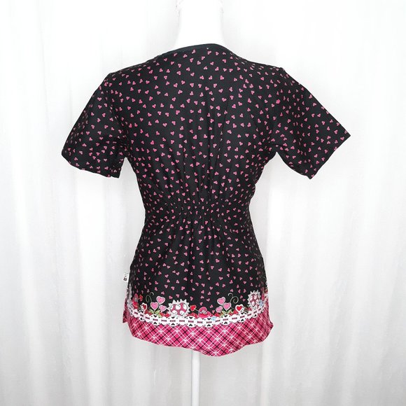 Mary Engelbreit™ Hearts and Flowers Scrub Top - Picture 6 of 9